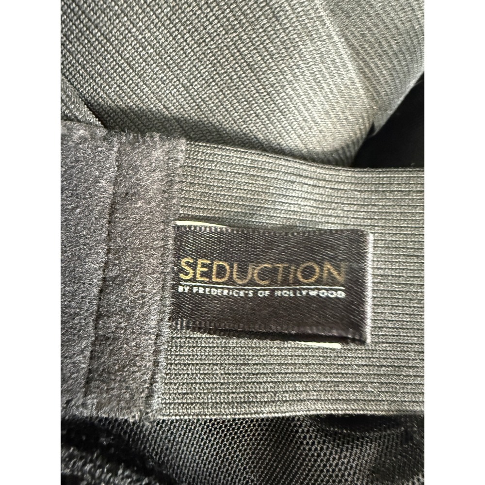 Fredericks of Hollywood Seduction Black Bandage Dress Medium Mesh Garter Chemise - Picture 6 of 8